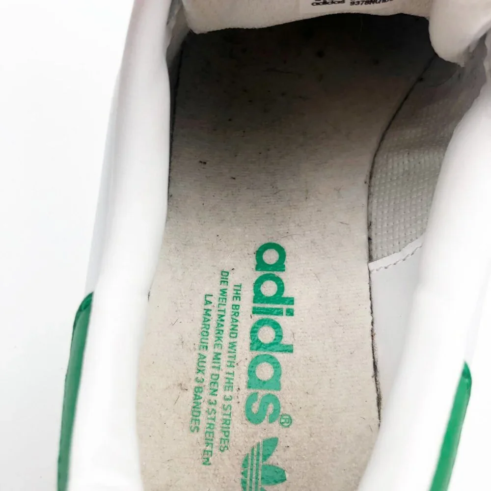 ADIDAS Shoes Womens 7.5 Stan Smith White Green Low Top Sneakers Court Trainers
